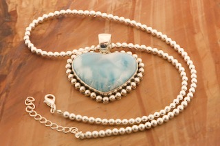 Larimar hot sale heart necklace